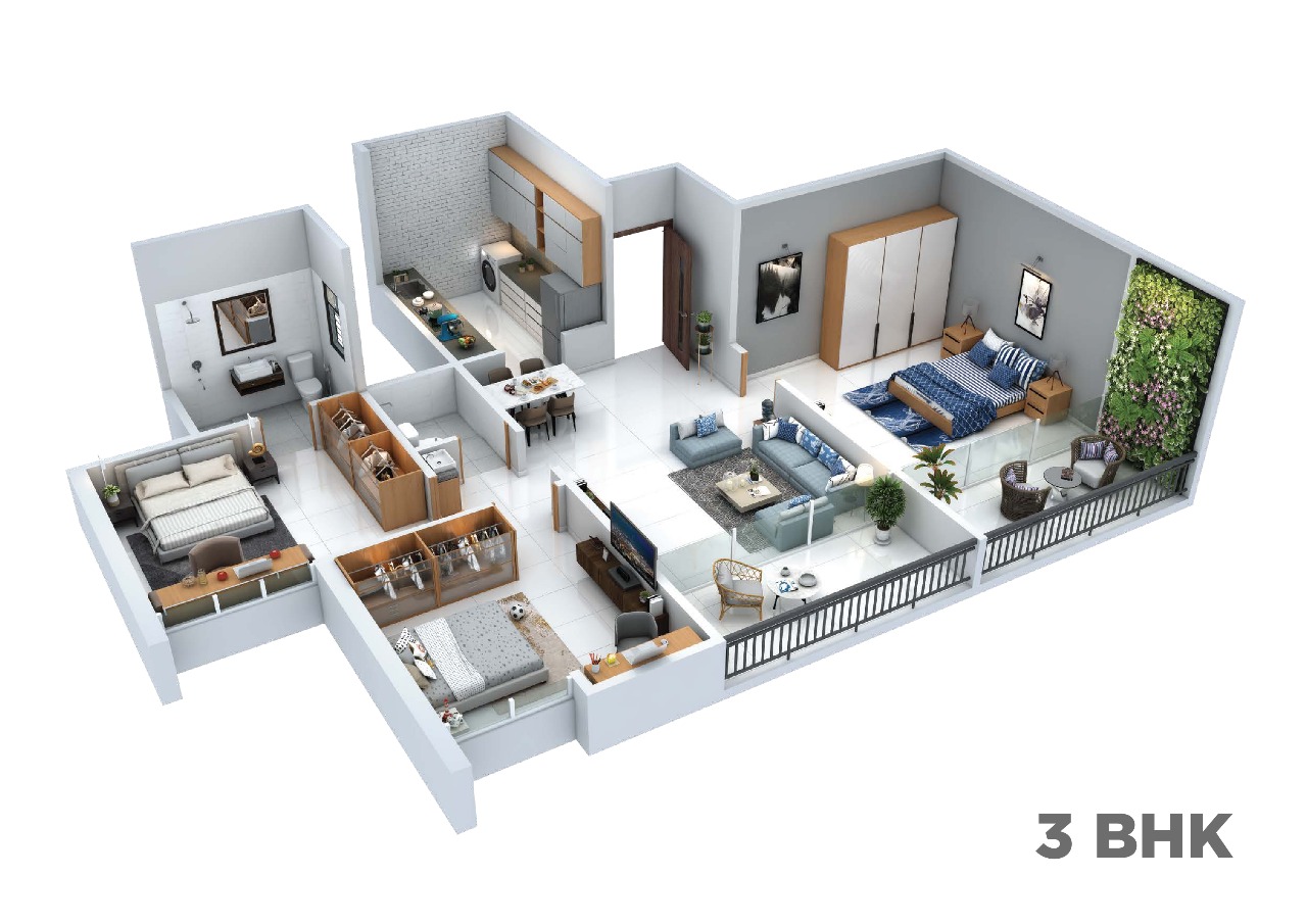 DLF Westpark 2 BHK floor plan